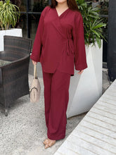 ROSEL - MAROON WRAP STYLE TOP